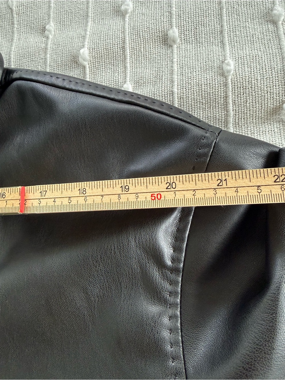 Max Studio Black Faux Leather Button-Front Jacket Oversized - Picture 8 of 16
